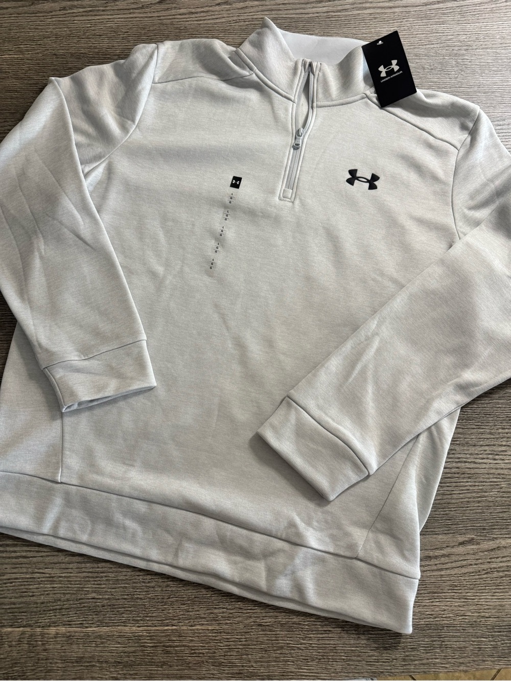 Under Armour Men’s Fleece Twist Quarter Zip Pullover Halo Gray Size L